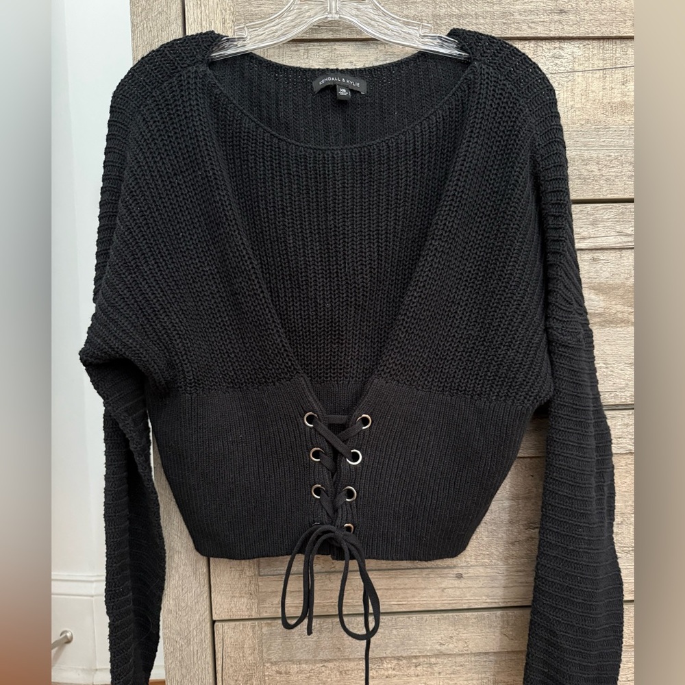 Kendall & Kylie Black Sweater